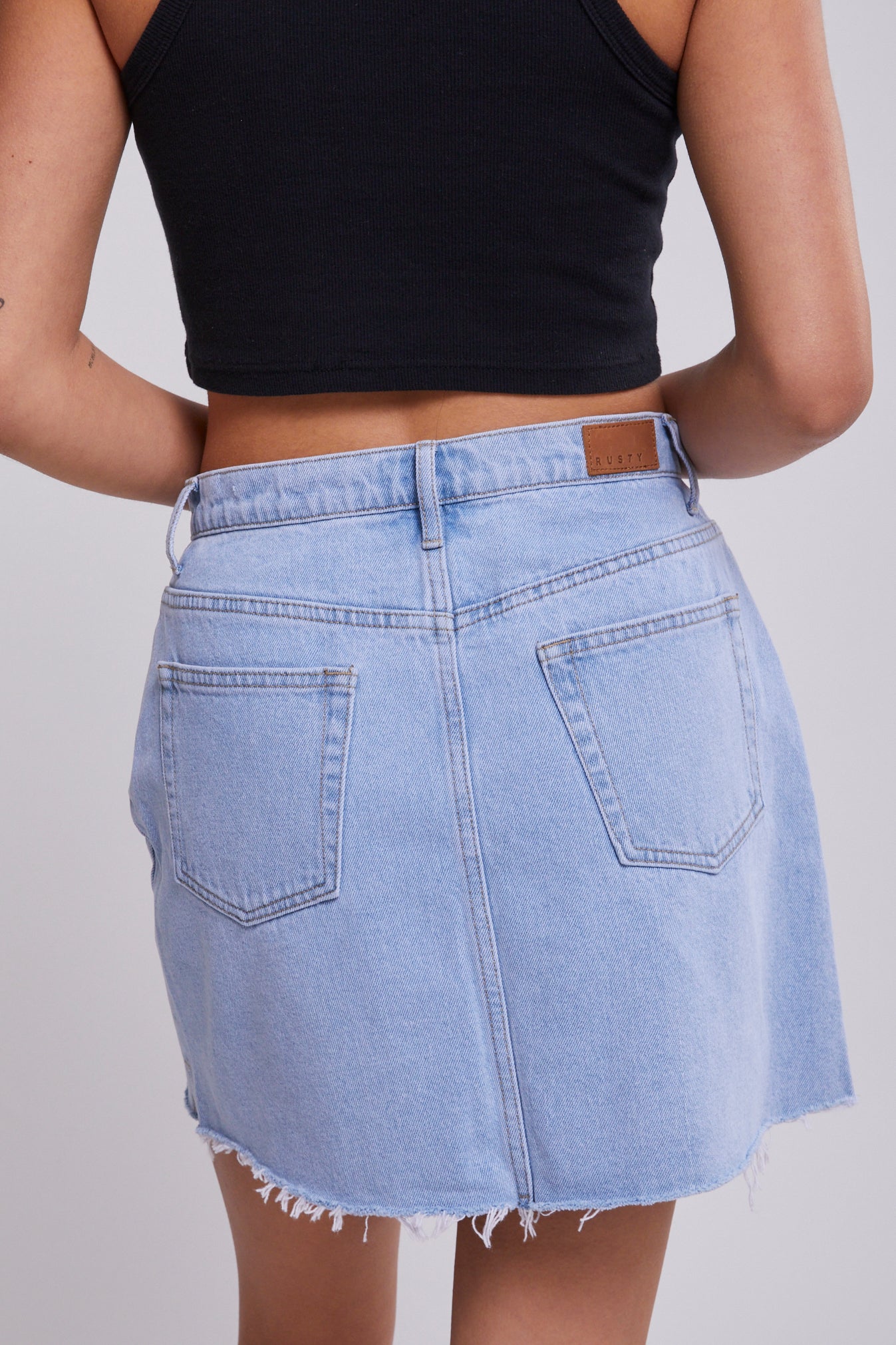 High waisted outlet denim skirt nz