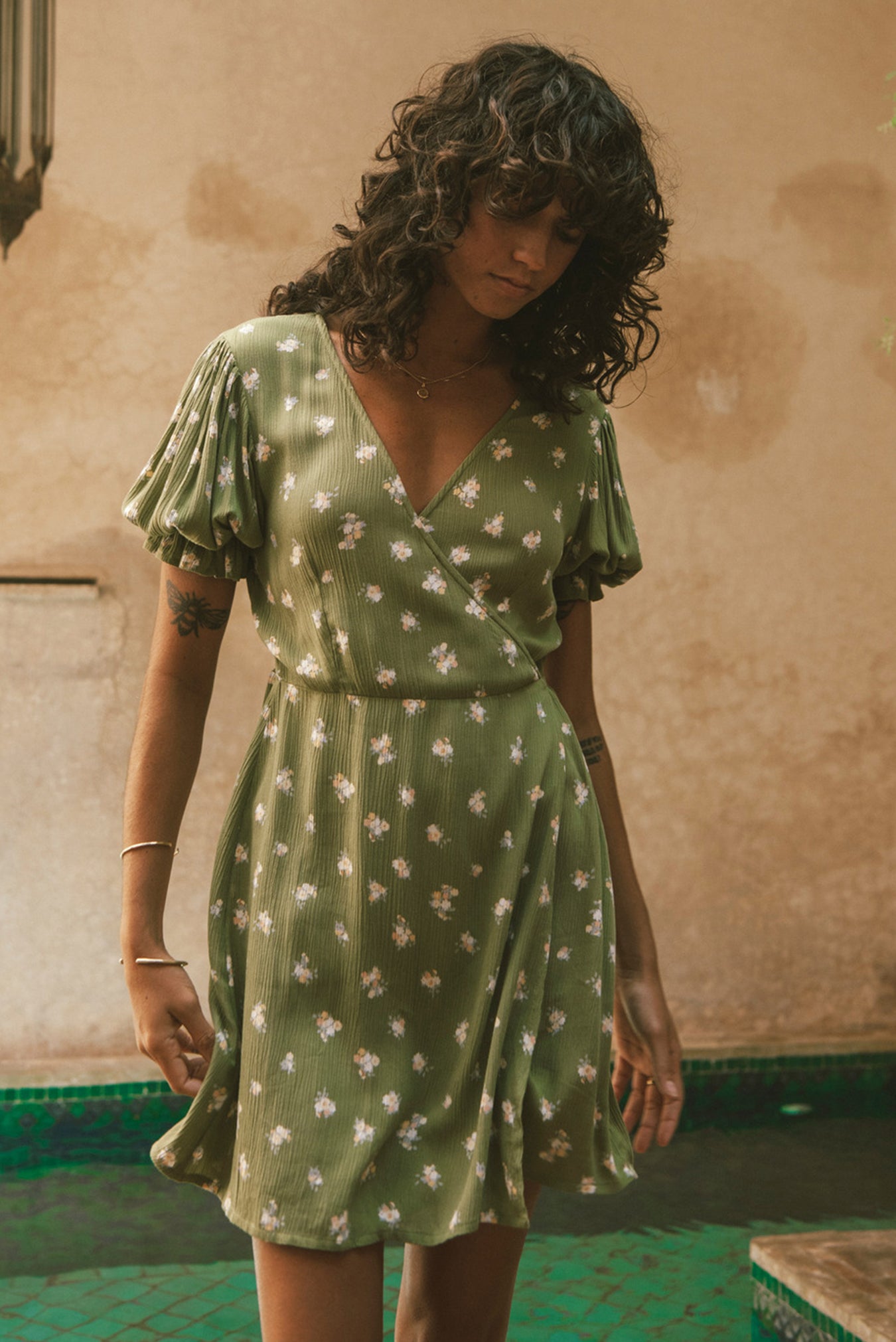 Urban outfitters green outlet wrap dress