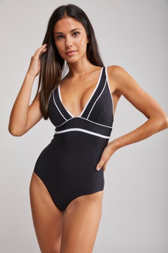 Elite Panelled Long Line One Piece Swimsuit