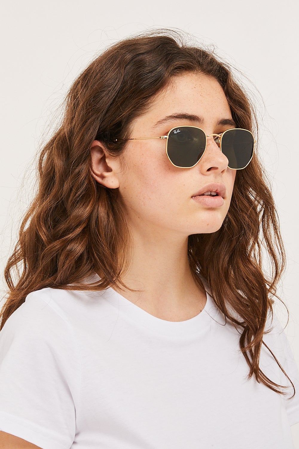 Rb3548n sales hexagonal sunglasses