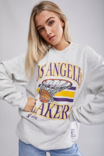 Womens Lakers Vintage Crew