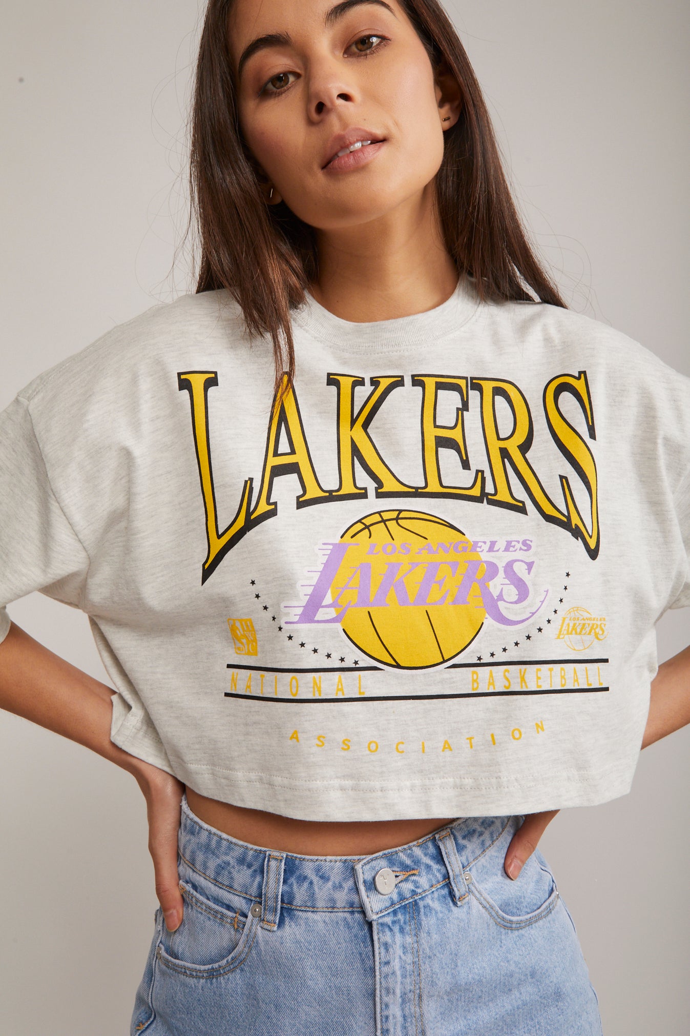 Lakers crop hot sale top shirt