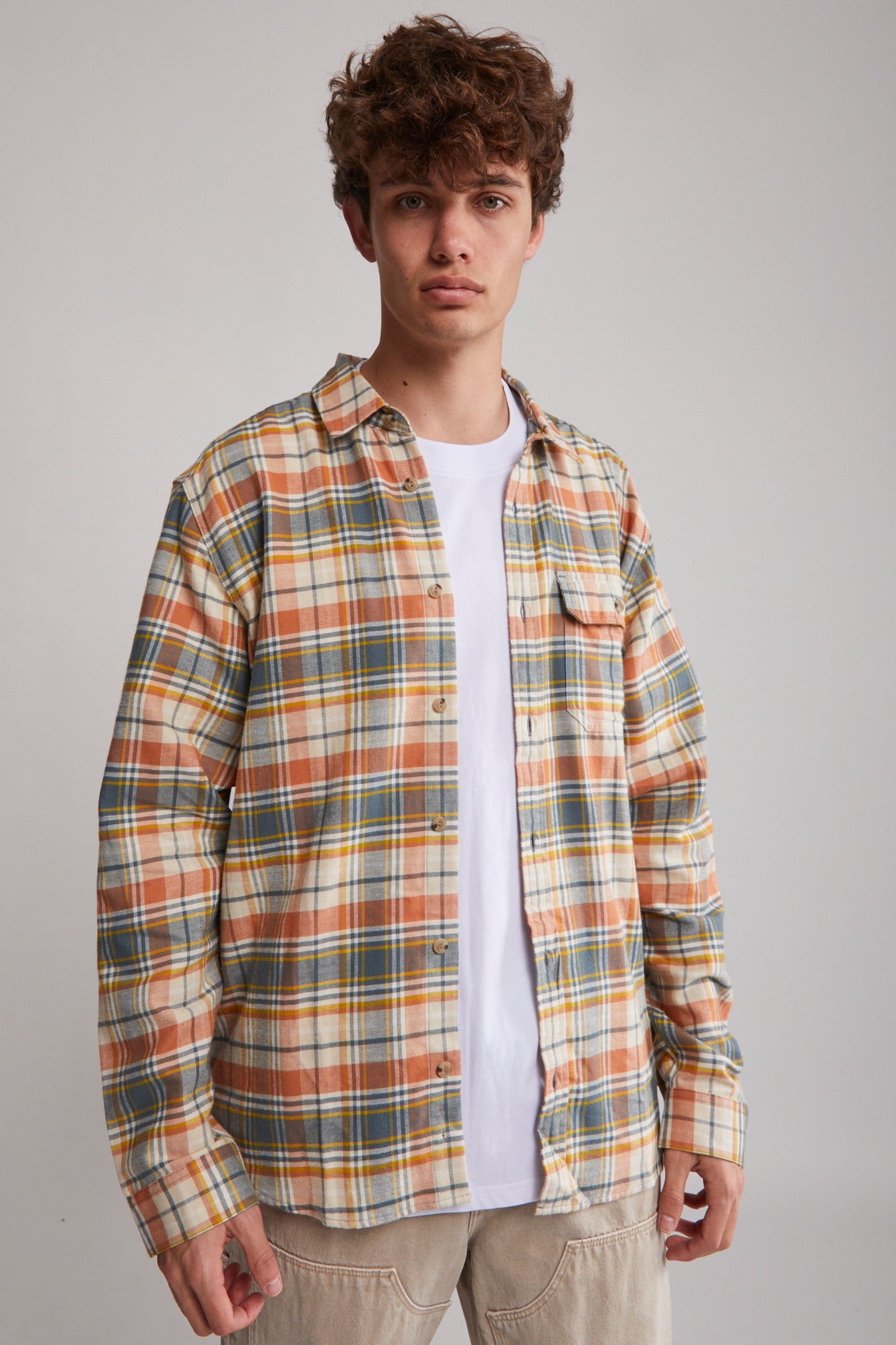 Men's Long-Sleeved Cotton in Conversion Lightweight Fjord Flannel Shirt