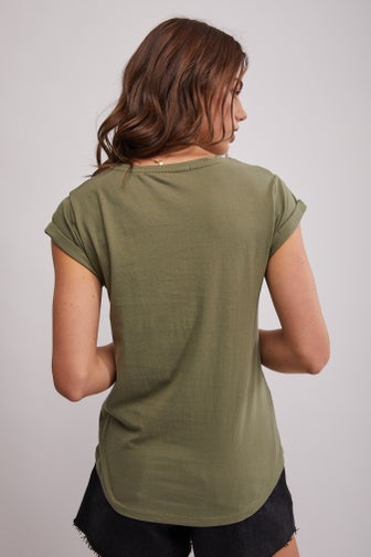 CLN Lucy ws t-shirt - Dusty Olive - XS