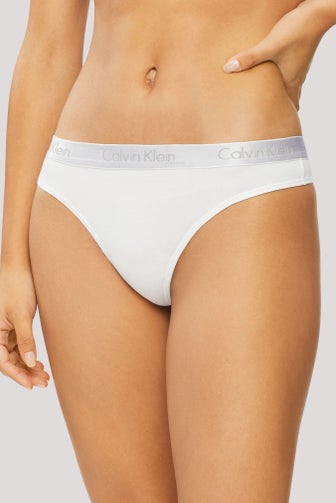 NZSALE  Calvin Klein Underwear Calvin Klein Women's Cotton Motive Thong  3Pk - Black/ White/ Grey Heather