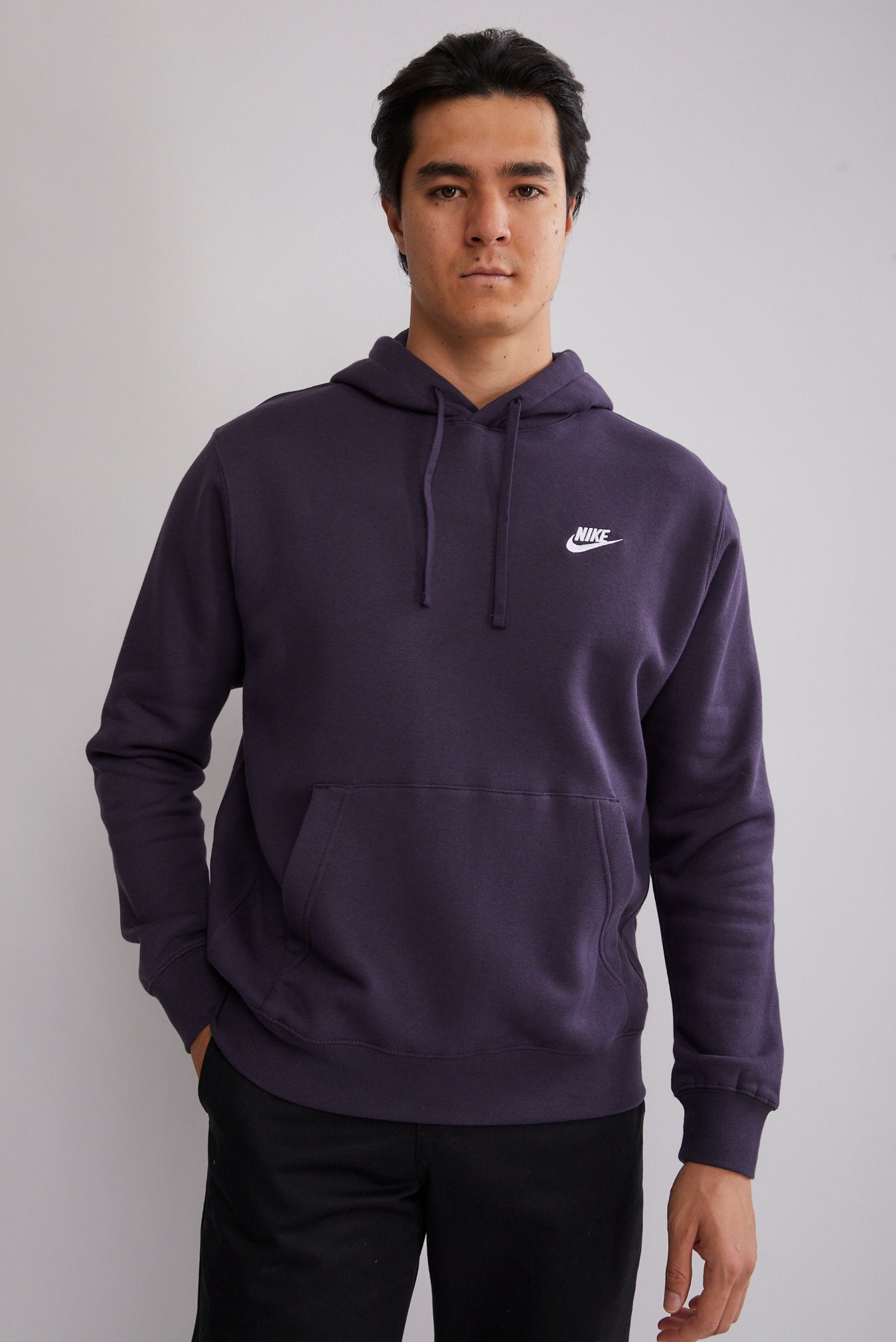 purple and white nike hoodie