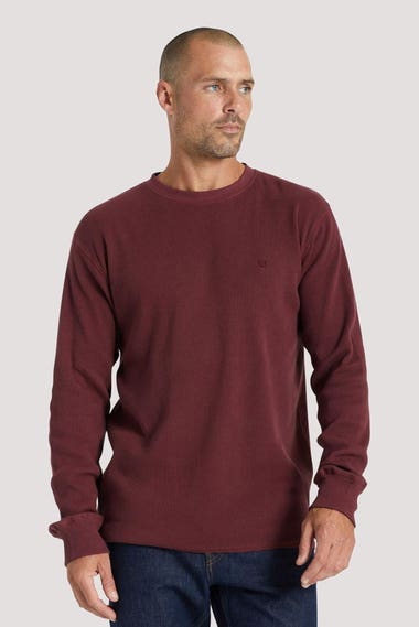 Calvin Klein Jeans Men's Long Sleeve Thermal Waffle Crew Neck T