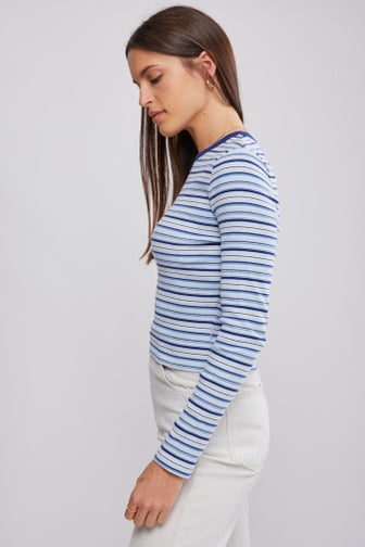 Sky Stripe Long Sleeve Baby Tee