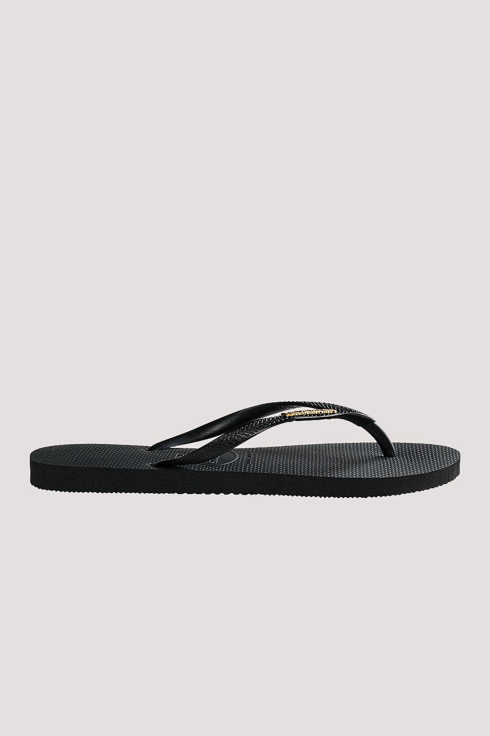 Havaianas black gold metal on sale logo