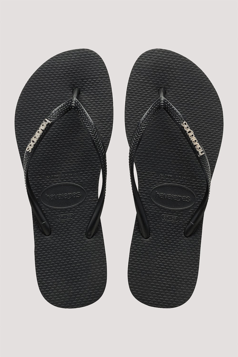 Black store gold havaianas