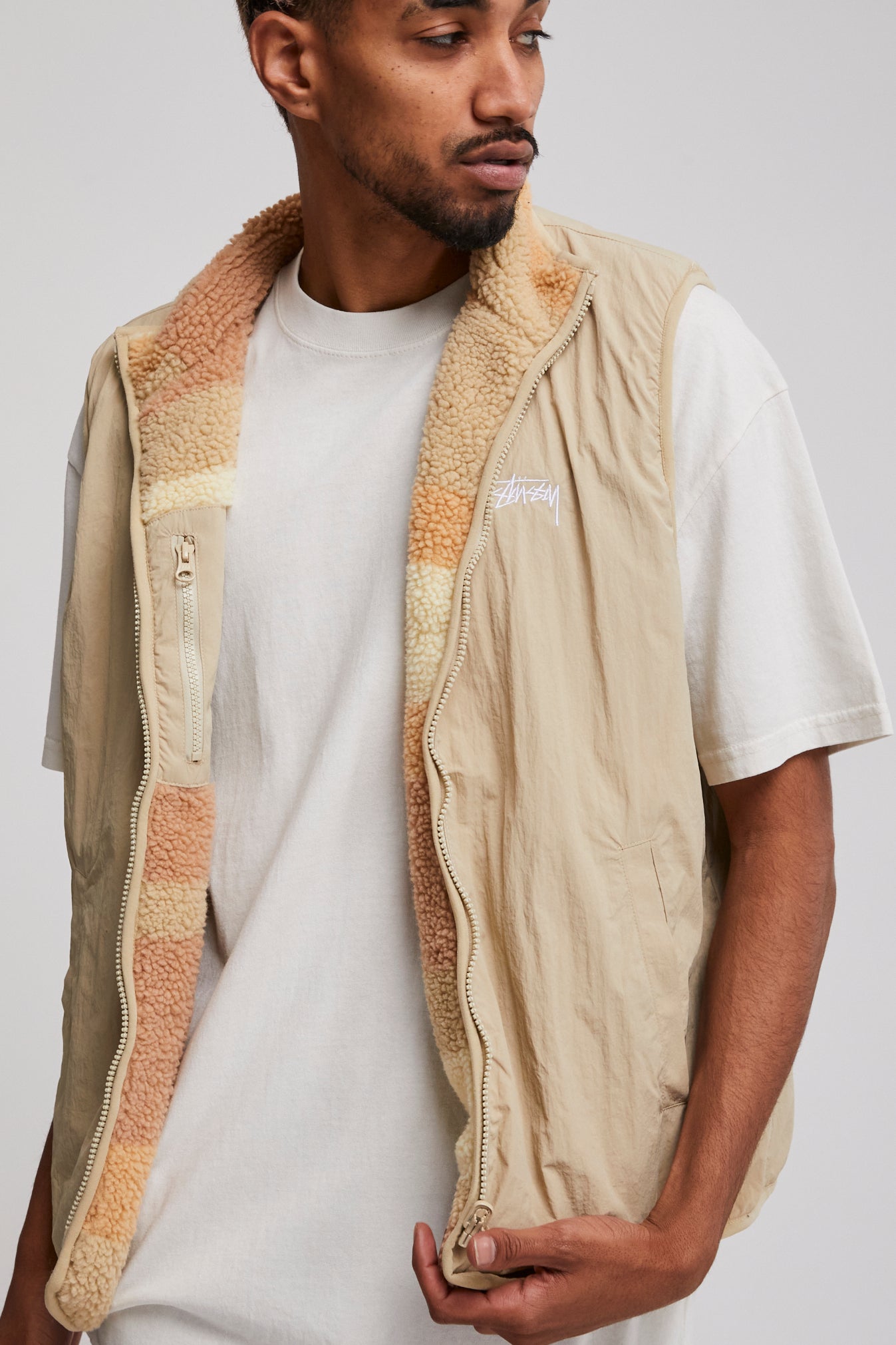 Tan 2025 sherpa vest