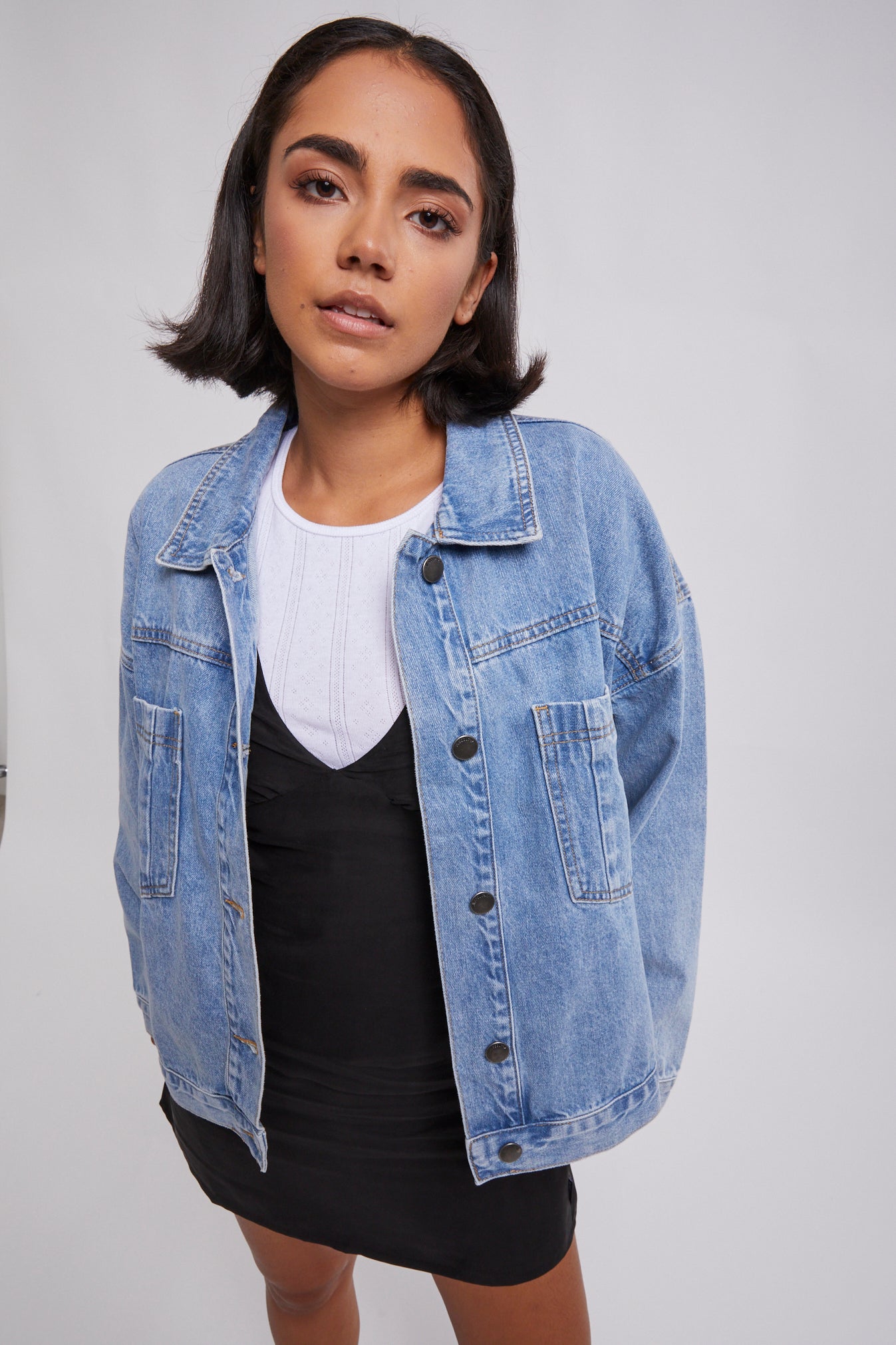 All About Eve Layered Denim Jacket - AirRobe