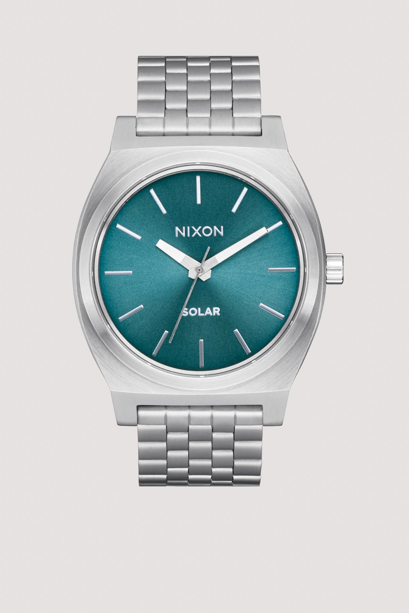 Nixon time teller silver green hot sale